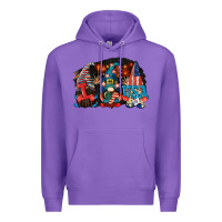 Purple i love usa gnomes 4th of july Premium Hoodie - CowGirlArtShop