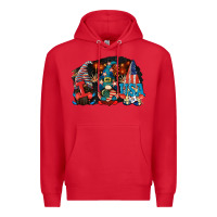 Red i love usa gnomes 4th of july Premium Hoodie - CowGirlArtShop