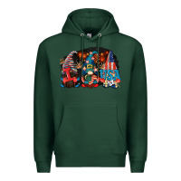 Sports Green i love usa gnomes 4th of july Premium Hoodie - CowGirlArtShop