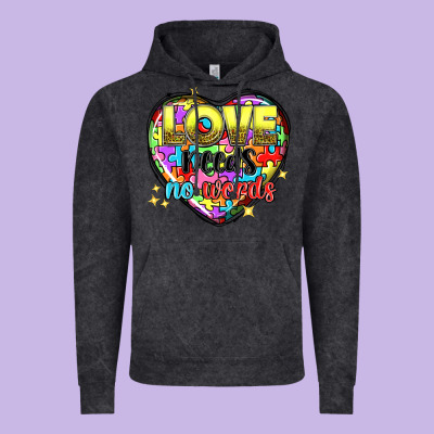 Love Needs No Words Vintage Hoodie Designed By Nancycooperartshop