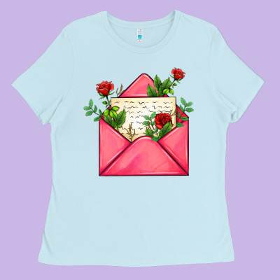 Pink Letter Ladies Tee Designed By Adodesignshop
