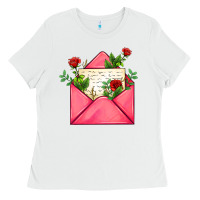 White pink letter Ladies Tee - AdoDesignShop