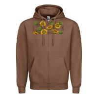 Chestnut summer with sunflowers Zipper Hoodie - TumblerDesignByShophia