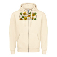 Sandshell summer with sunflowers Zipper Hoodie - TumblerDesignByShophia