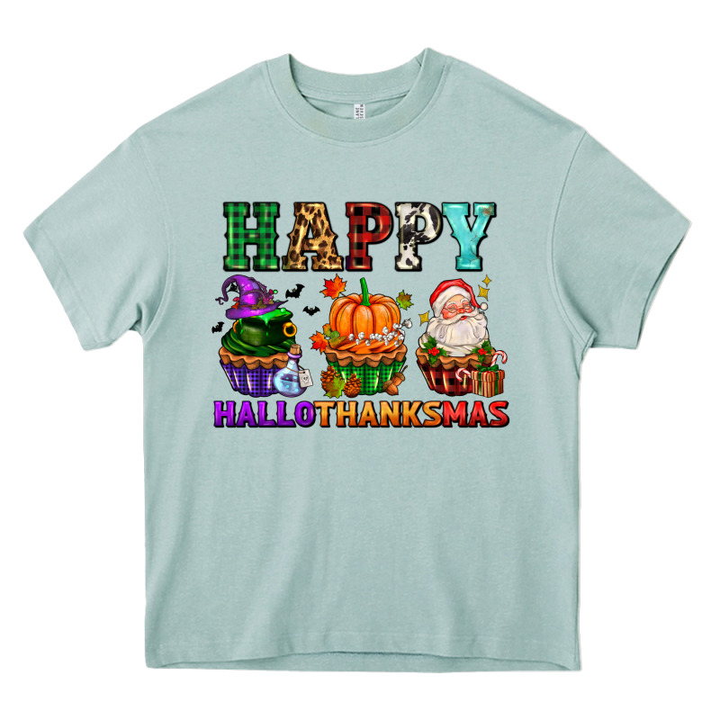 Happy Hallothanksmas With Cupcakes Heavy Core Tee by AdoDesignShop | Teevron