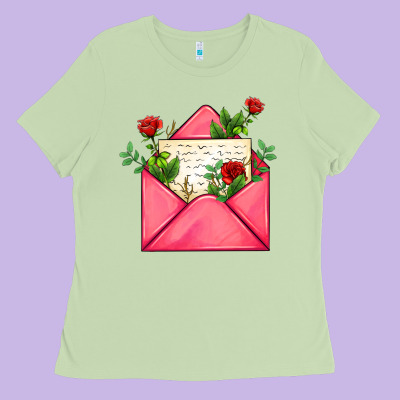 Pink Letter Ladies Tee Designed By Adodesignshop