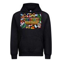 Black hispanic heritage flags Urban Hoodie - BundleAndBundleShop