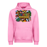 Fuchsia Pink hispanic heritage flags Urban Hoodie - BundleAndBundleShop
