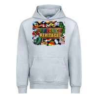 Heather Grey hispanic heritage flags Urban Hoodie - BundleAndBundleShop