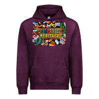 Mauve Wine hispanic heritage flags Urban Hoodie - BundleAndBundleShop