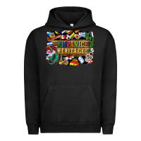 Pigment Black hispanic heritage flags Urban Hoodie - BundleAndBundleShop