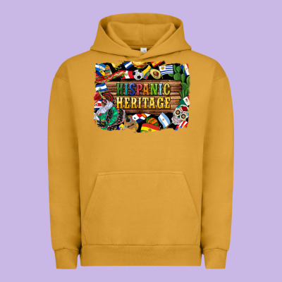 Hispanic Heritage Flags Urban Hoodie Designed By Bundleandbundleshop