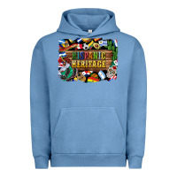 Pigment Pebble Blue hispanic heritage flags Urban Hoodie - BundleAndBundleShop