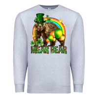 Heather Grey St. Patrick's Day mear bear Premium Sweatshirt - HowdyJamesFarm