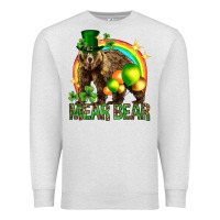 Oatmeal Heather St. Patrick's Day mear bear Premium Sweatshirt - HowdyJamesFarm