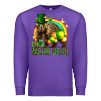 Purple St. Patrick's Day mear bear Premium Sweatshirt - HowdyJamesFarm