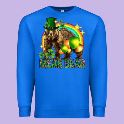 St. Patrick's Day Mear Bear Premium Sweatshirt Designed By Howdyjamesfarm