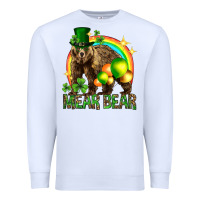White St. Patrick's Day mear bear Premium Sweatshirt - HowdyJamesFarm