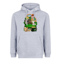 Heather Grey St. Patrick's Day animal truck Heavyweight Hoodie - CowGirlArtShop