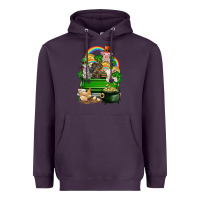 Plum St. Patrick's Day animal truck Heavyweight Hoodie - CowGirlArtShop