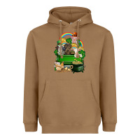 Toasted Coconut St. Patrick's Day animal truck Heavyweight Hoodie - CowGirlArtShop