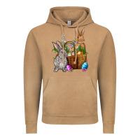 Vintage Camel Bunnys carrots eggs with basket Easter Vintage Hoodie - NancyCooperArtShop