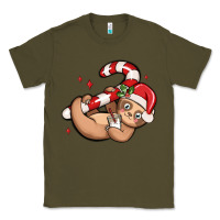 Army Green cute christmas sloth Classic Tee - MaliasSmallBusiness