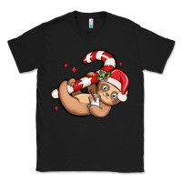 Black cute christmas sloth Classic Tee - MaliasSmallBusiness
