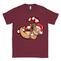 Burgundy cute christmas sloth Classic Tee - MaliasSmallBusiness