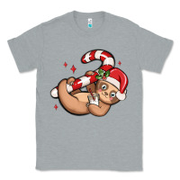 Heather Grey cute christmas sloth Classic Tee - MaliasSmallBusiness