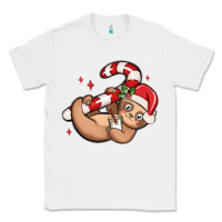 White cute christmas sloth Classic Tee - MaliasSmallBusiness