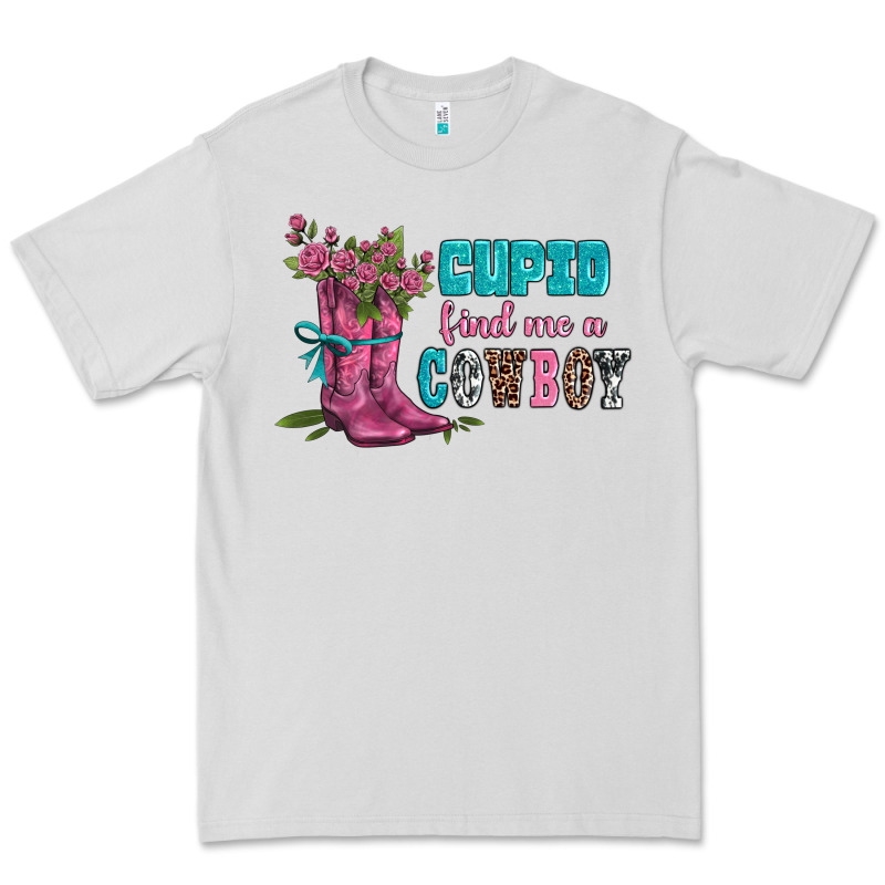 Velantines Day Cupid Find Me A Cowboy Premium Tee by AdoDesignShop | Teevron