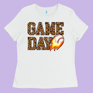Game Day Baseball Ladies Tee Designed By Jahusdesignshop