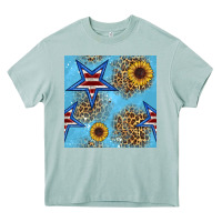 Arona american star and sunflower seamless  pattern Heavy Core Tee - BundleAndBundleShop
