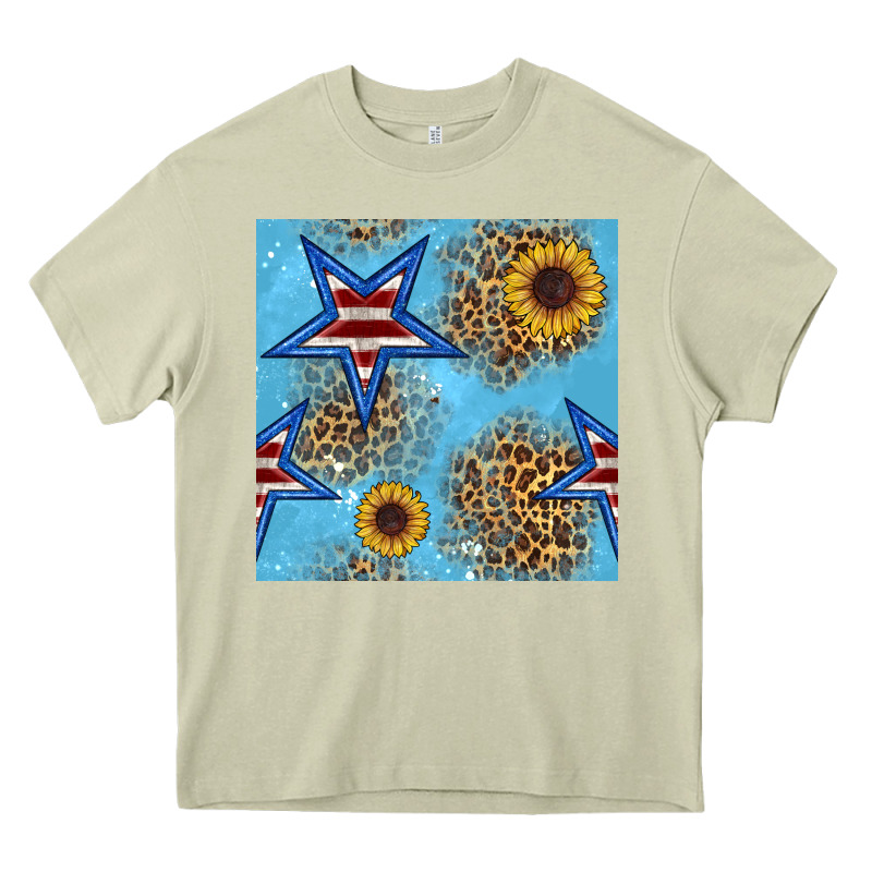 American Star And Sunflower Seamless  Pattern Heavy Core Tee by BundleAndBundleShop | Teevron