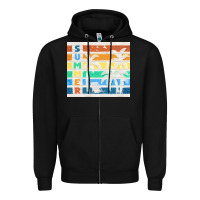 Black retro summer Zipper Hoodie - TumblerDesignByShophia
