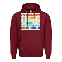 Burgundy retro summer Zipper Hoodie - TumblerDesignByShophia
