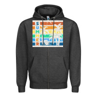 Charcoal Heather retro summer Zipper Hoodie - TumblerDesignByShophia