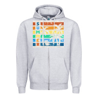 Heather Grey retro summer Zipper Hoodie - TumblerDesignByShophia