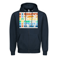 Navy retro summer Zipper Hoodie - TumblerDesignByShophia