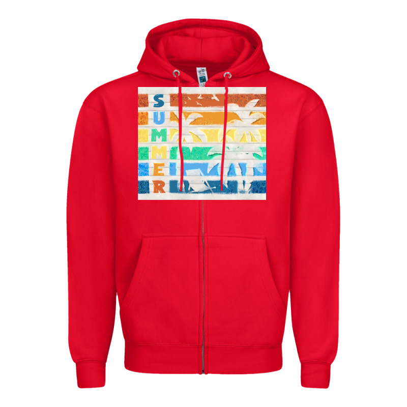 Retro Summer Zipper Hoodie by TumblerDesignByShophia | Teevron