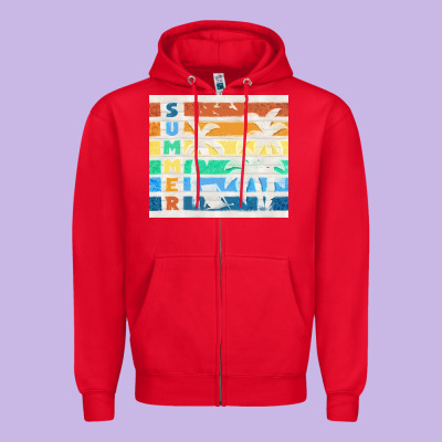Retro Summer Zipper Hoodie Designed By Tumblerdesignbyshophia