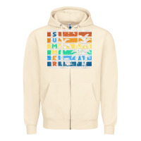 Sandshell retro summer Zipper Hoodie - TumblerDesignByShophia
