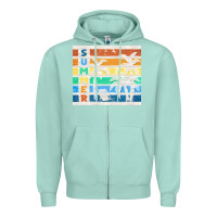 Seafoam retro summer Zipper Hoodie - TumblerDesignByShophia