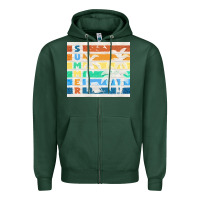 Sports Green retro summer Zipper Hoodie - TumblerDesignByShophia