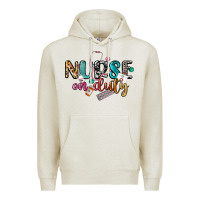 Oatmeal Heather nurse on duty Premium Hoodie - CowGirlArtShop