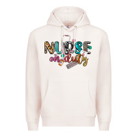 Pale Pink nurse on duty Premium Hoodie - CowGirlArtShop