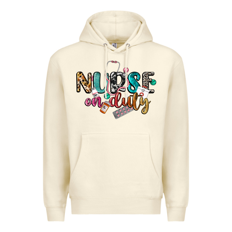 Nurse On Duty Premium Hoodie by CowGirlArtShop | Teevron