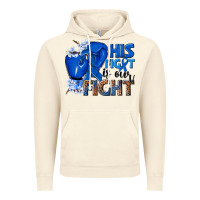 Vintage Artic his fight is our fight colon cancer blue ribbon Vintage Hoodie - NancyCooperArtShop
