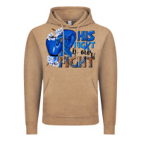 Vintage Coffee his fight is our fight colon cancer blue ribbon Vintage Hoodie - NancyCooperArtShop